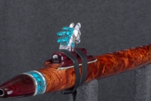 Honduran Rosewood Burl Native American Flute, Minor, Mid G-4, #S2J